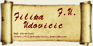 Filipa Udovičić vizit kartica